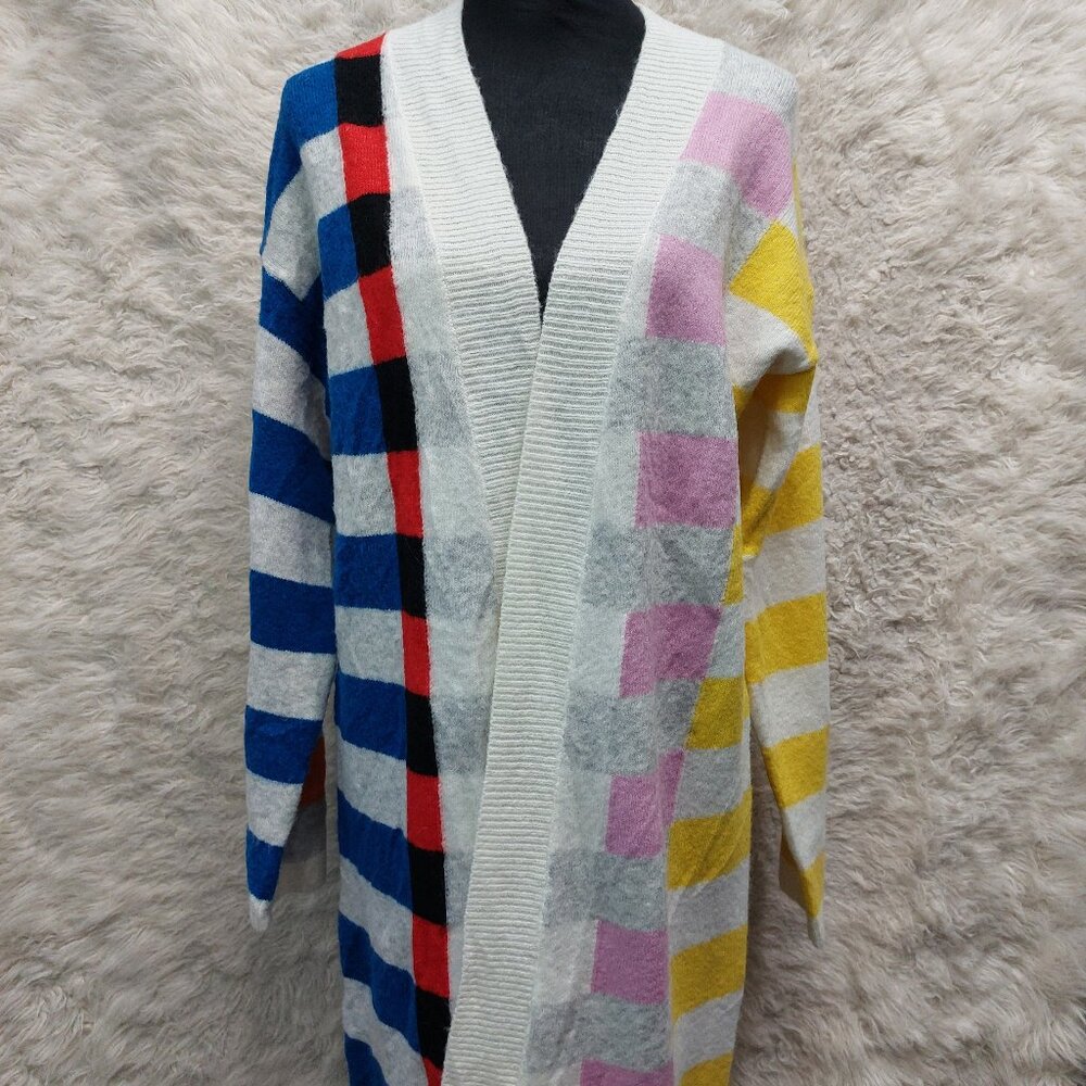 LEGO Collection x Target Multicolor Block Stripe Long Duster Knit Cardigan S